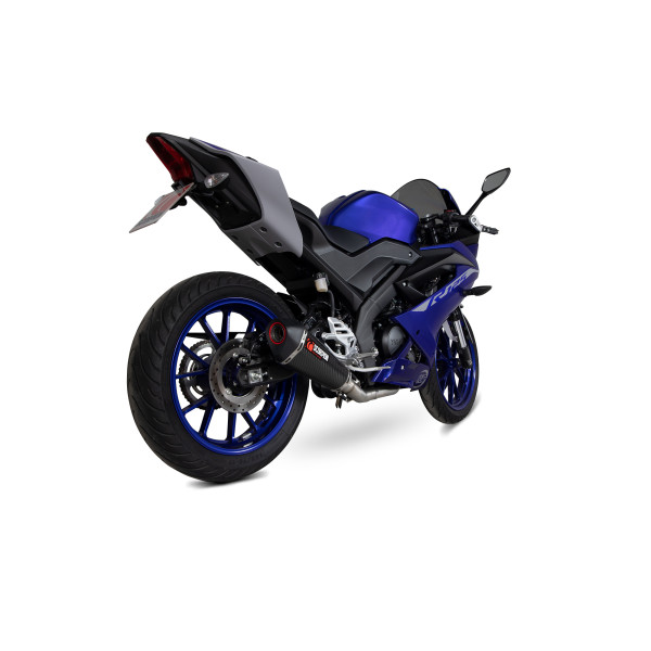 Scorpion Exhaust Yamaha YZF-R125 2021 - 2023 Serket Taper Full System Carbon Fibre Sleeve